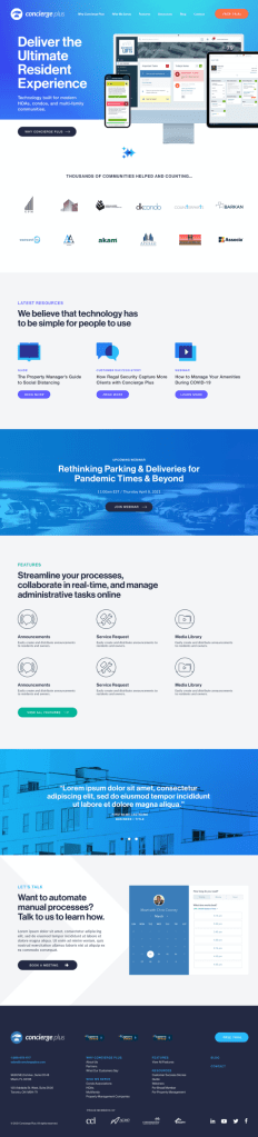 New Concierge Plus website